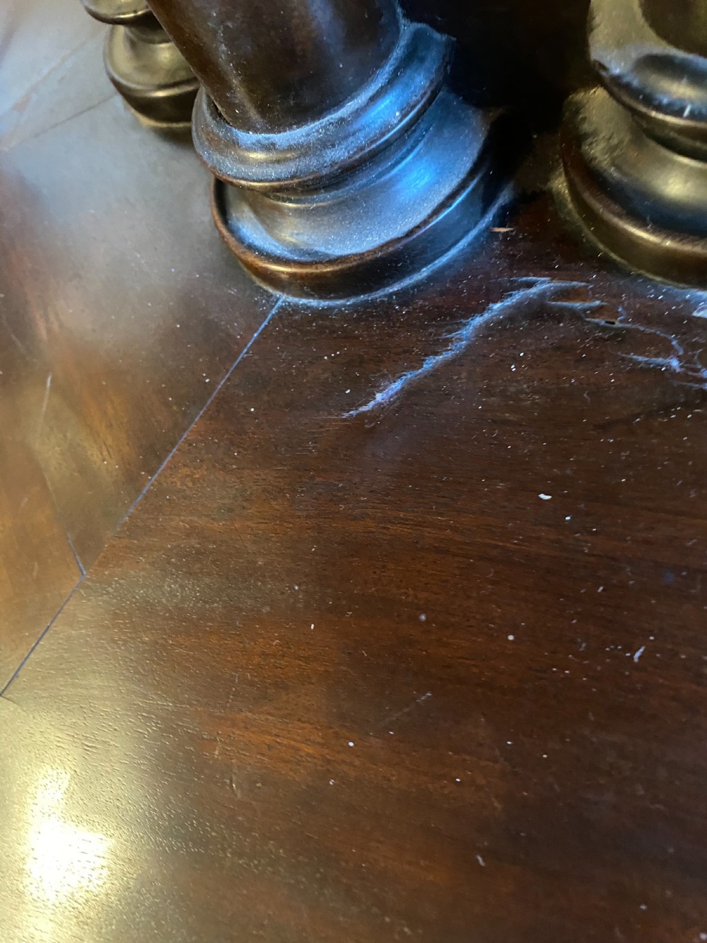 Regency octagonal rent or library table  View II