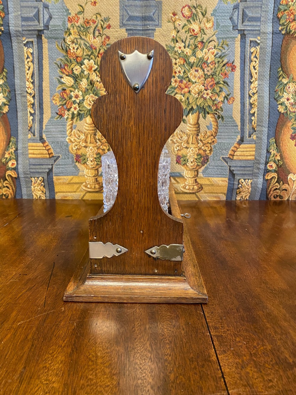 c19th oak framed three bottle tantalas View II