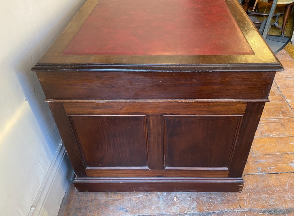 large pedestal desk in mahogany  View VI