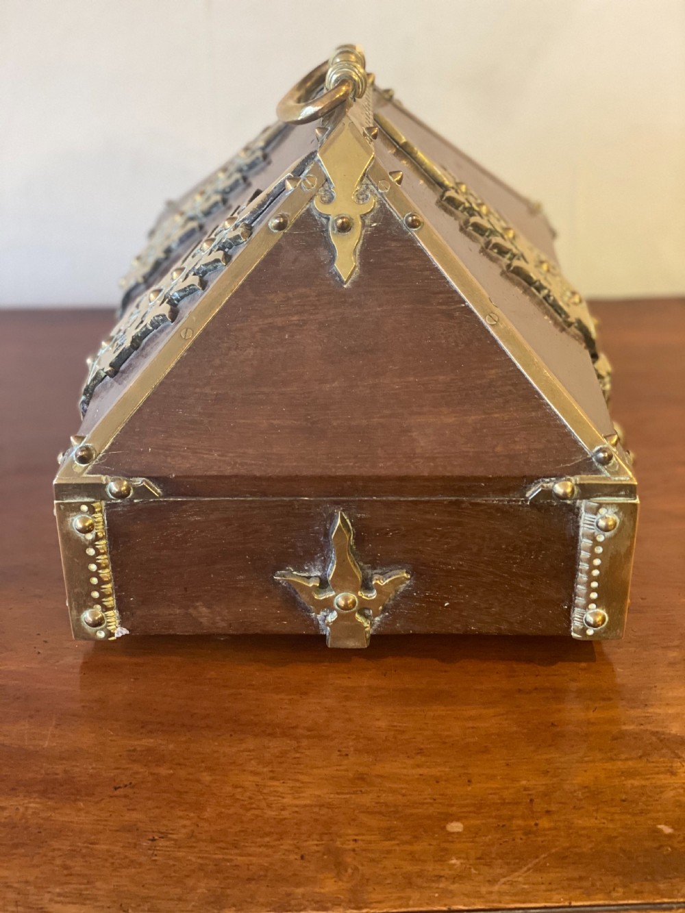 C19th teak and Brass bound Indian Dowry box View II