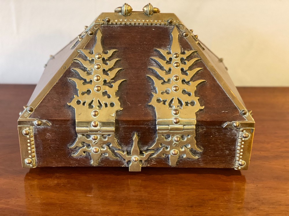 C19th teak and Brass bound Indian Dowry box View IV
