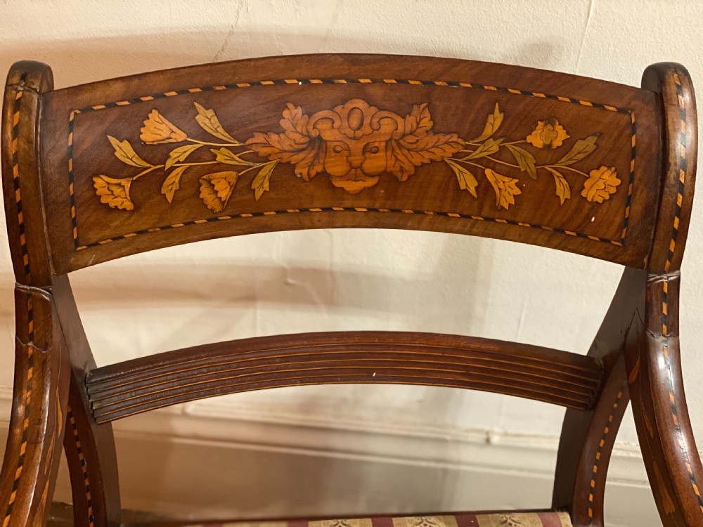 Early C19th Dutch Marquetry armchair  View IV