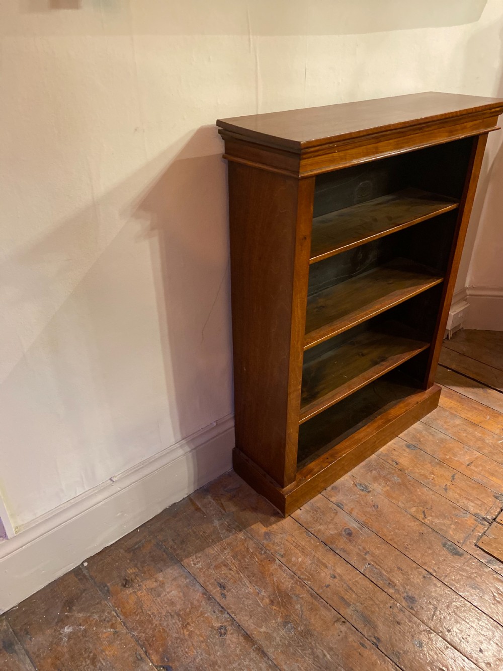C19th small Walnut open Bookcase  View II