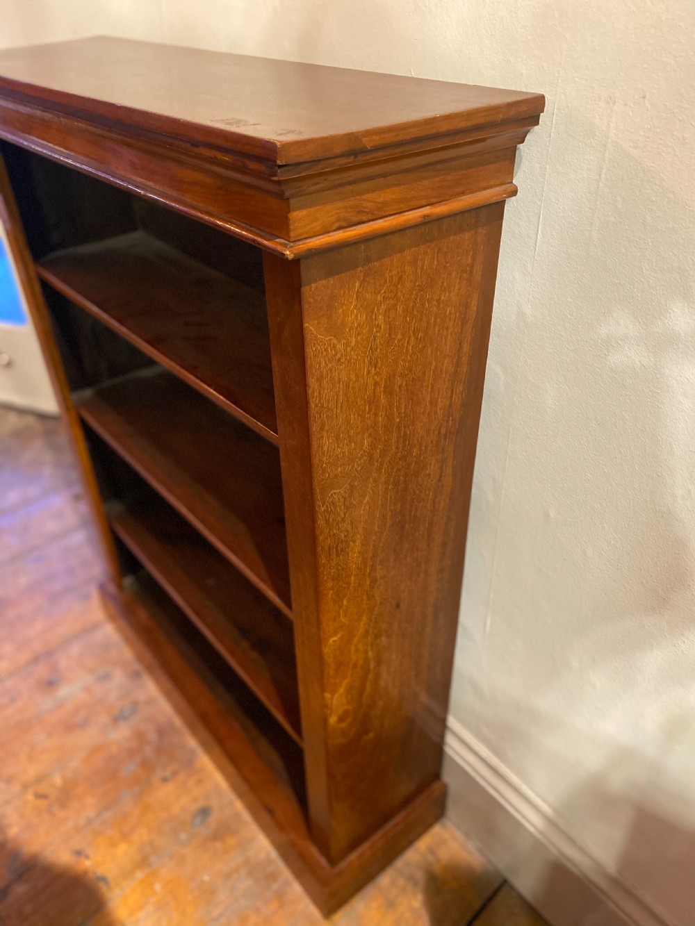 C19th small Walnut open Bookcase  View III