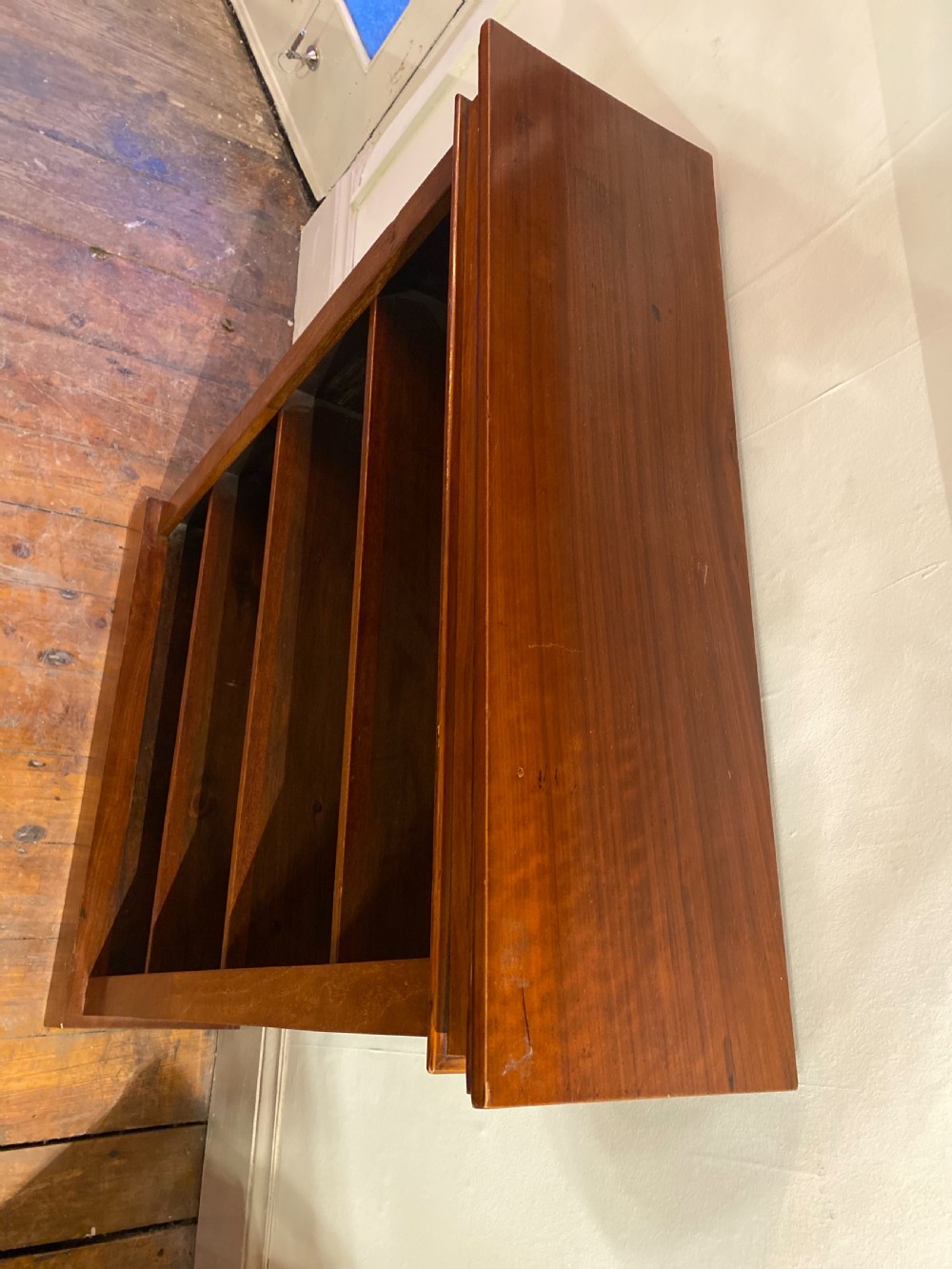 C19th small Walnut open Bookcase  View IV