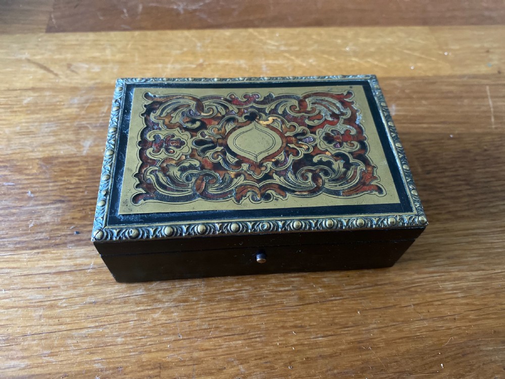 Small boullework and ebony trinket box