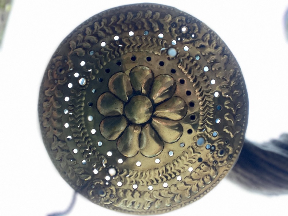 Antique Dutch brass lantern in the C17th style  View III