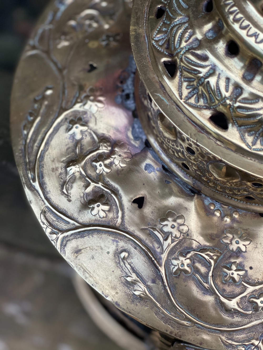 Antique Dutch brass lantern in the C17th style  View VII