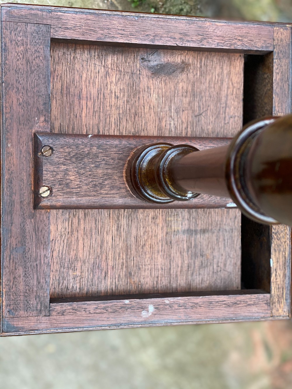 Georgian Tripod table with square two drawer boxed top View VIII
