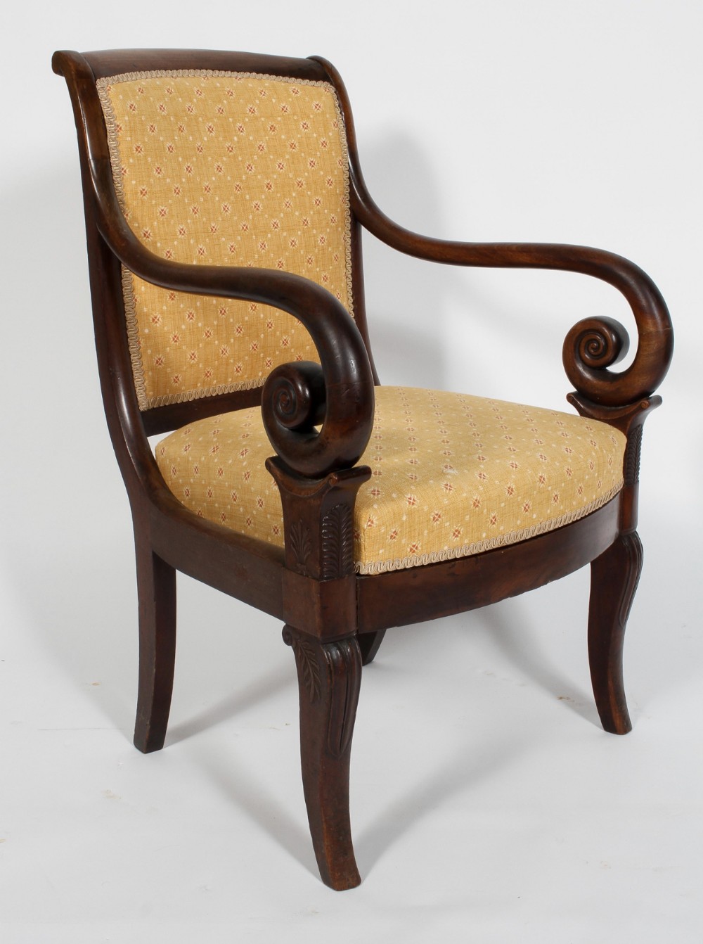 Early C19th french empire mahogany armchair