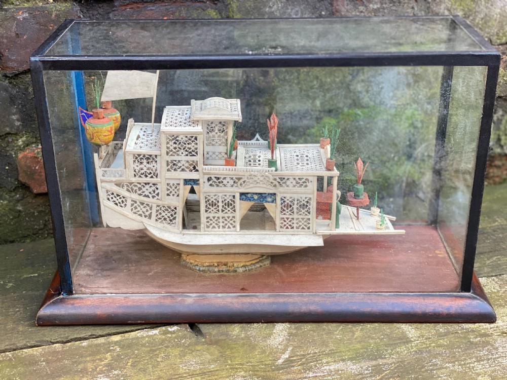 C19th Chinese bone flower boat  View V