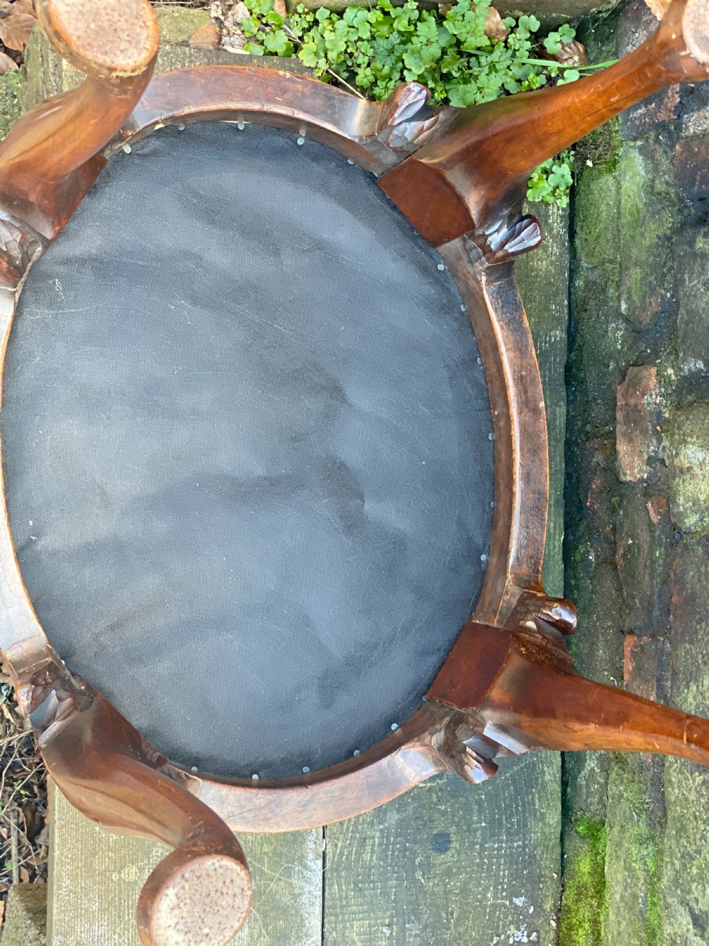 George I walnut oval stool View VI