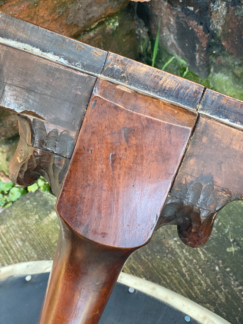 George I walnut oval stool View IX