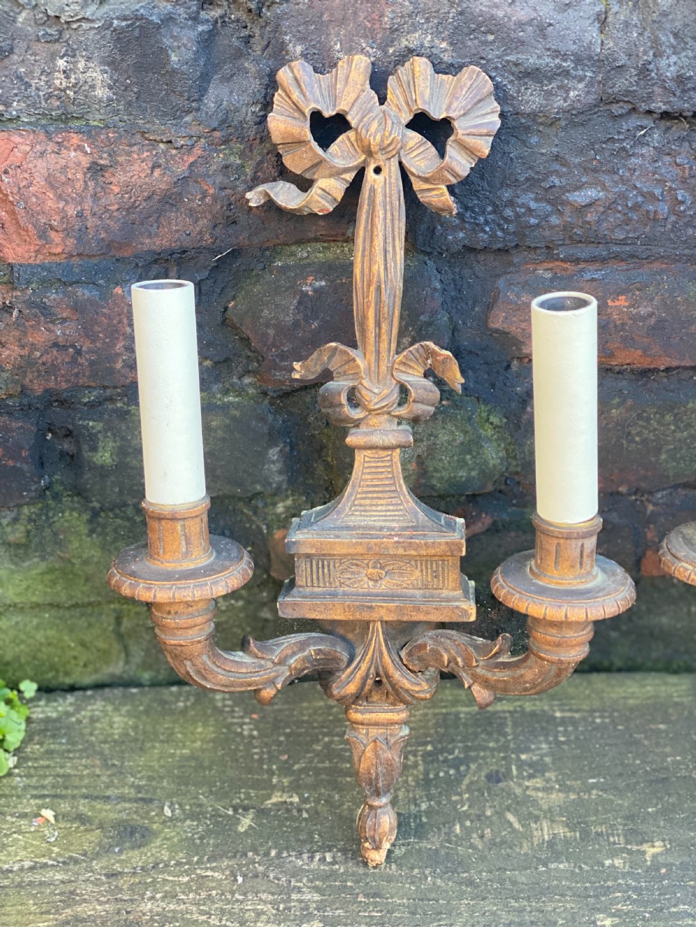 Pair of Edwardian giltwood wall lights  View III