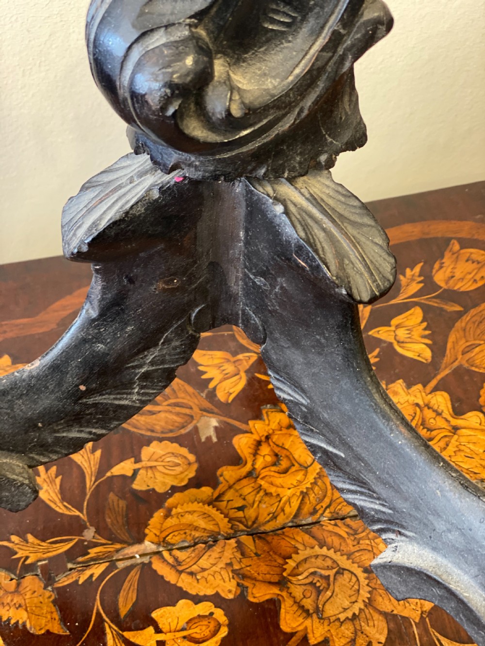 Italian carved torchere stand  View VI