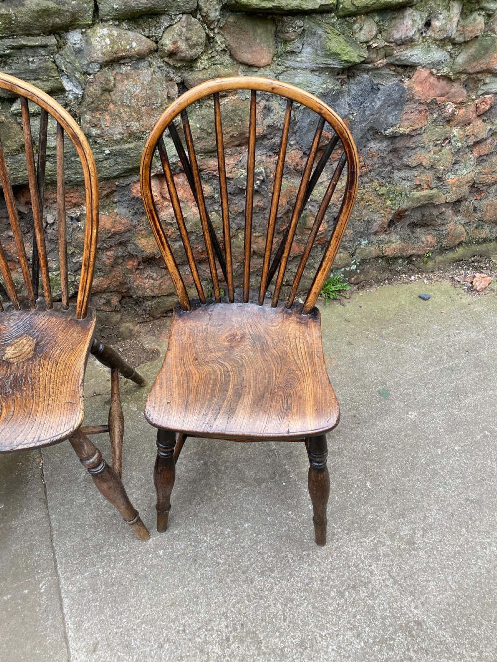 Set of four Windsor stick back chairs  View III