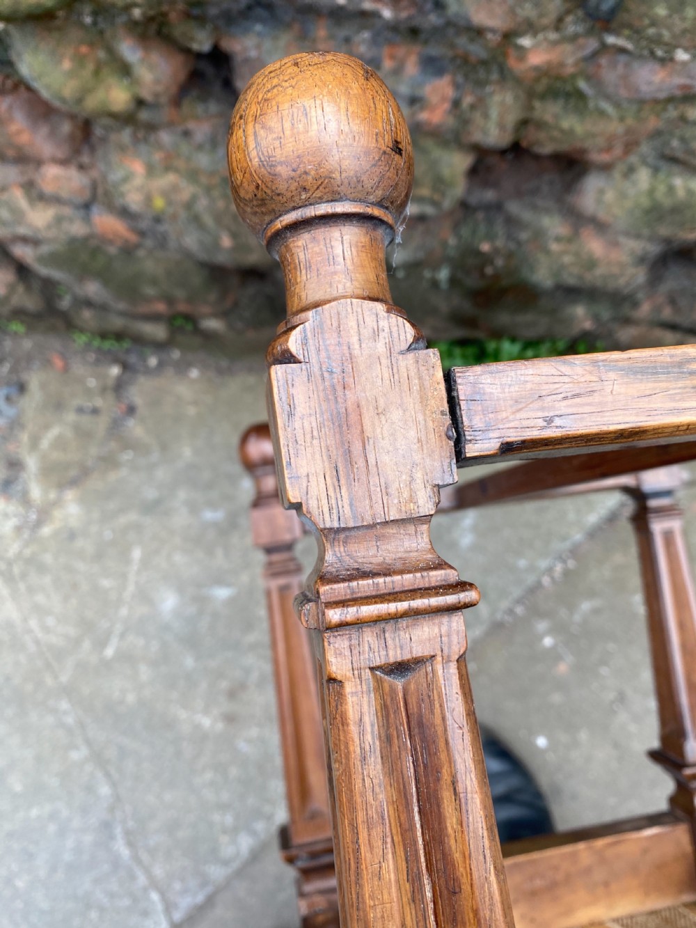 C19th rosewood stool with upholstered top View IV