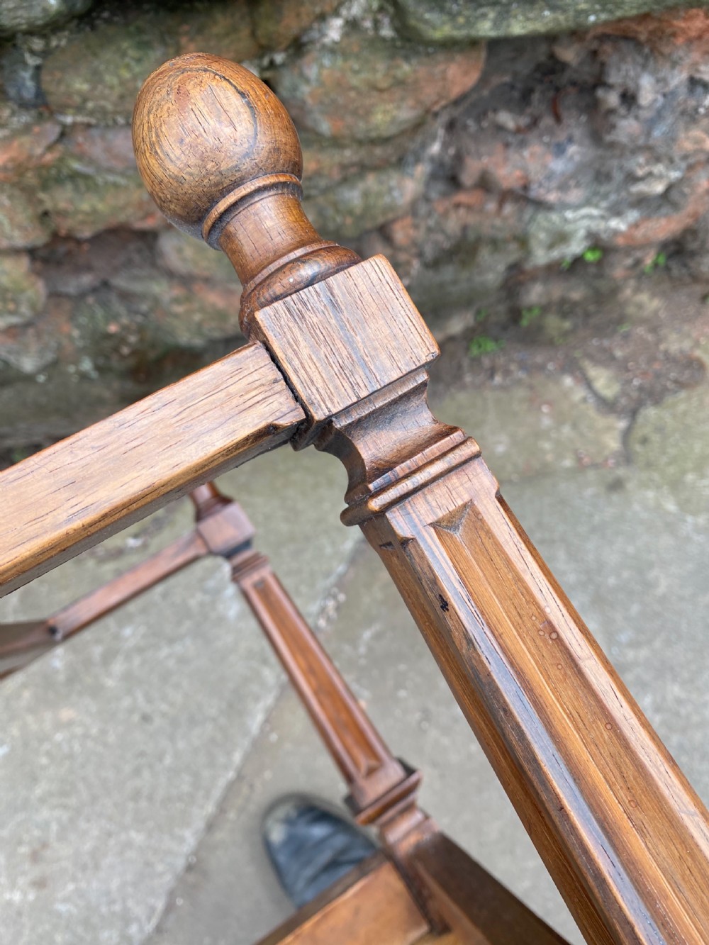 C19th rosewood stool with upholstered top View V