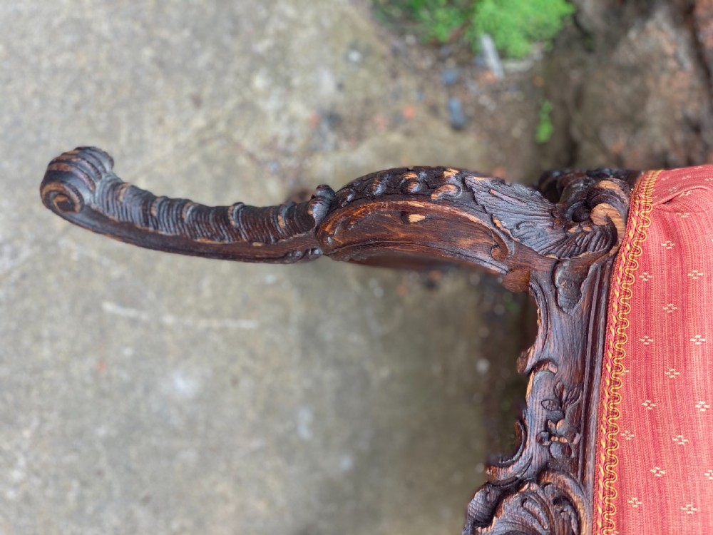 C18th rococo carved stool  View III