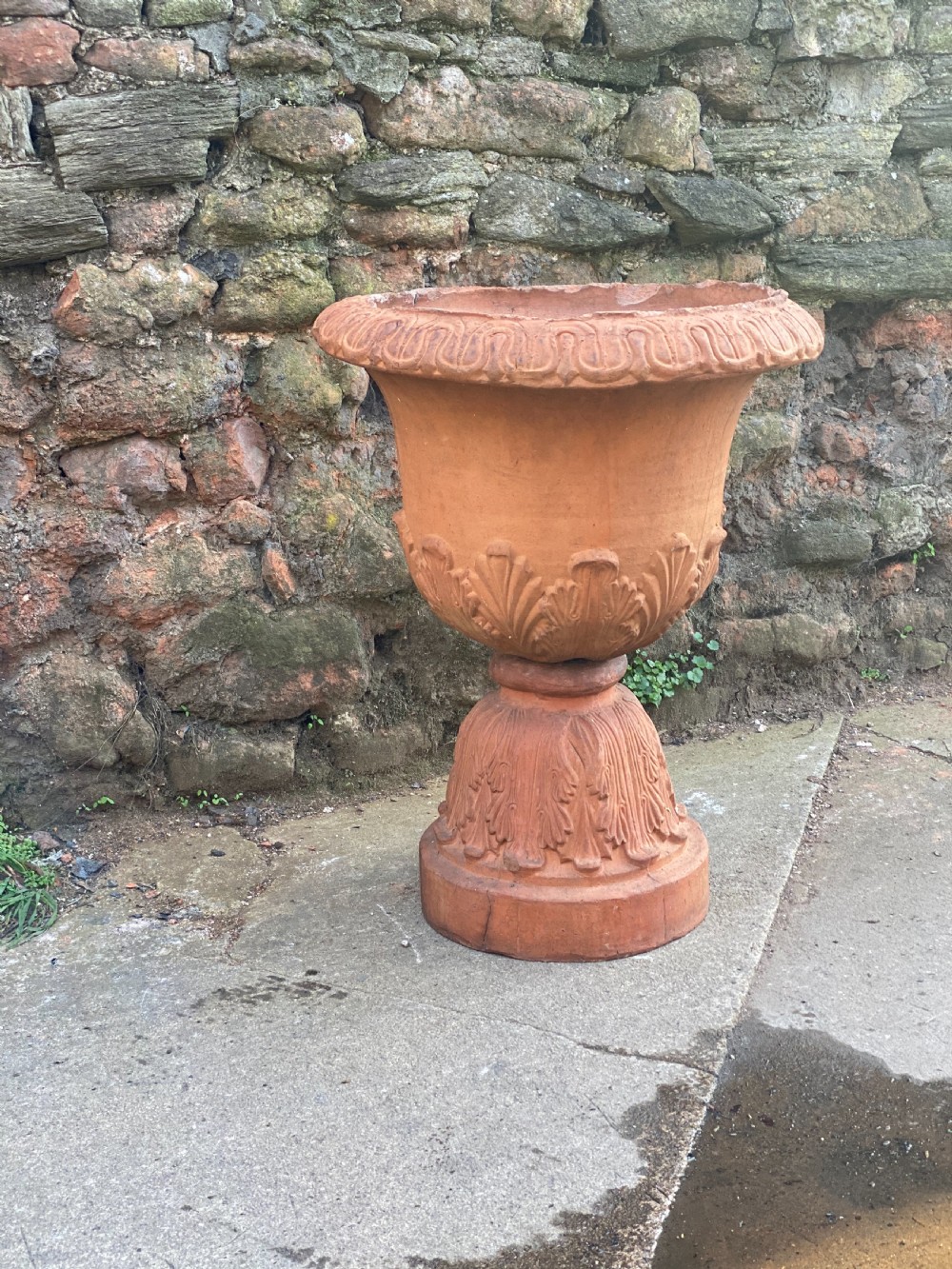 C19th Large terracotta urn  View II