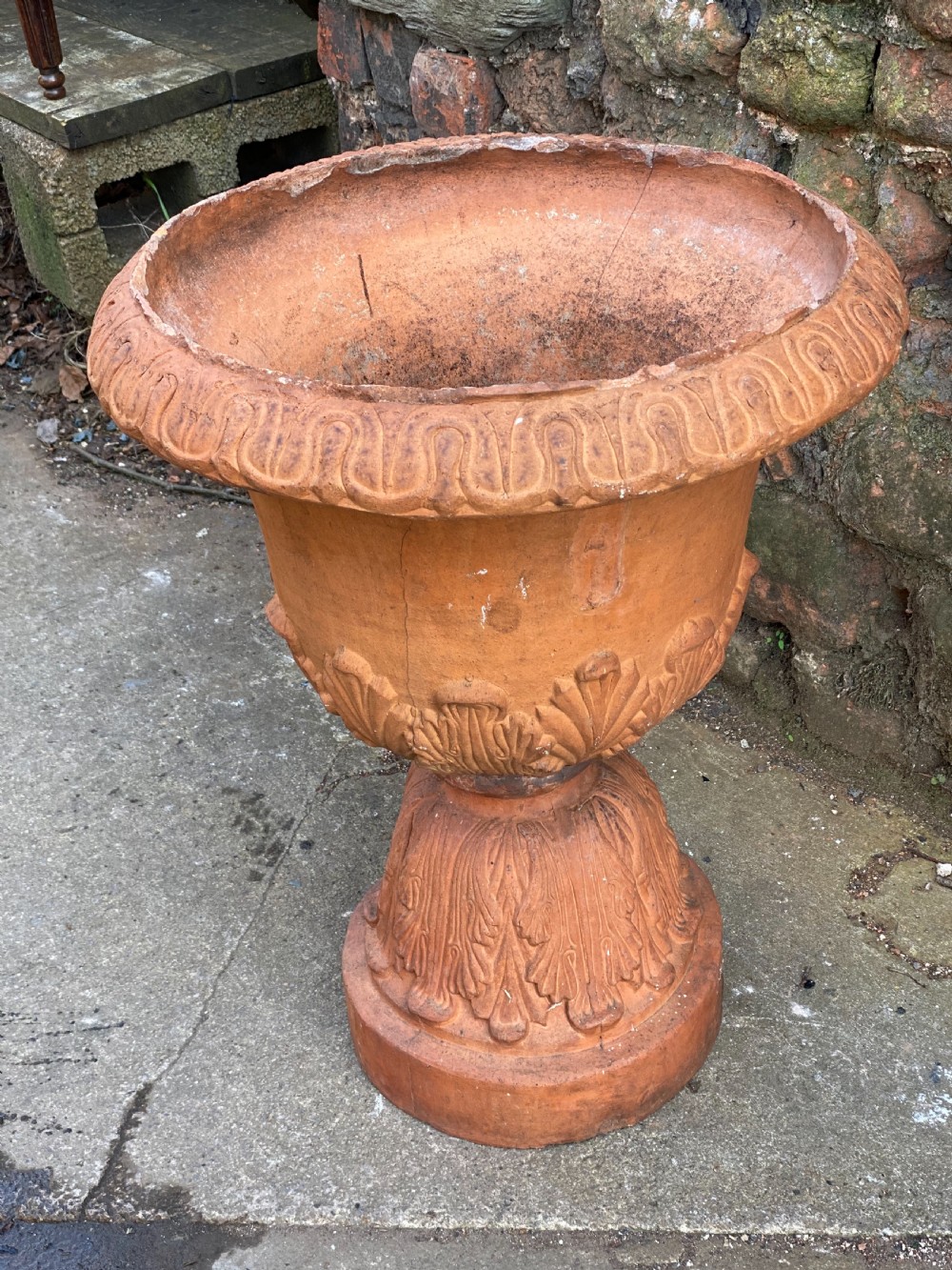 C19th Large terracotta urn  View IV