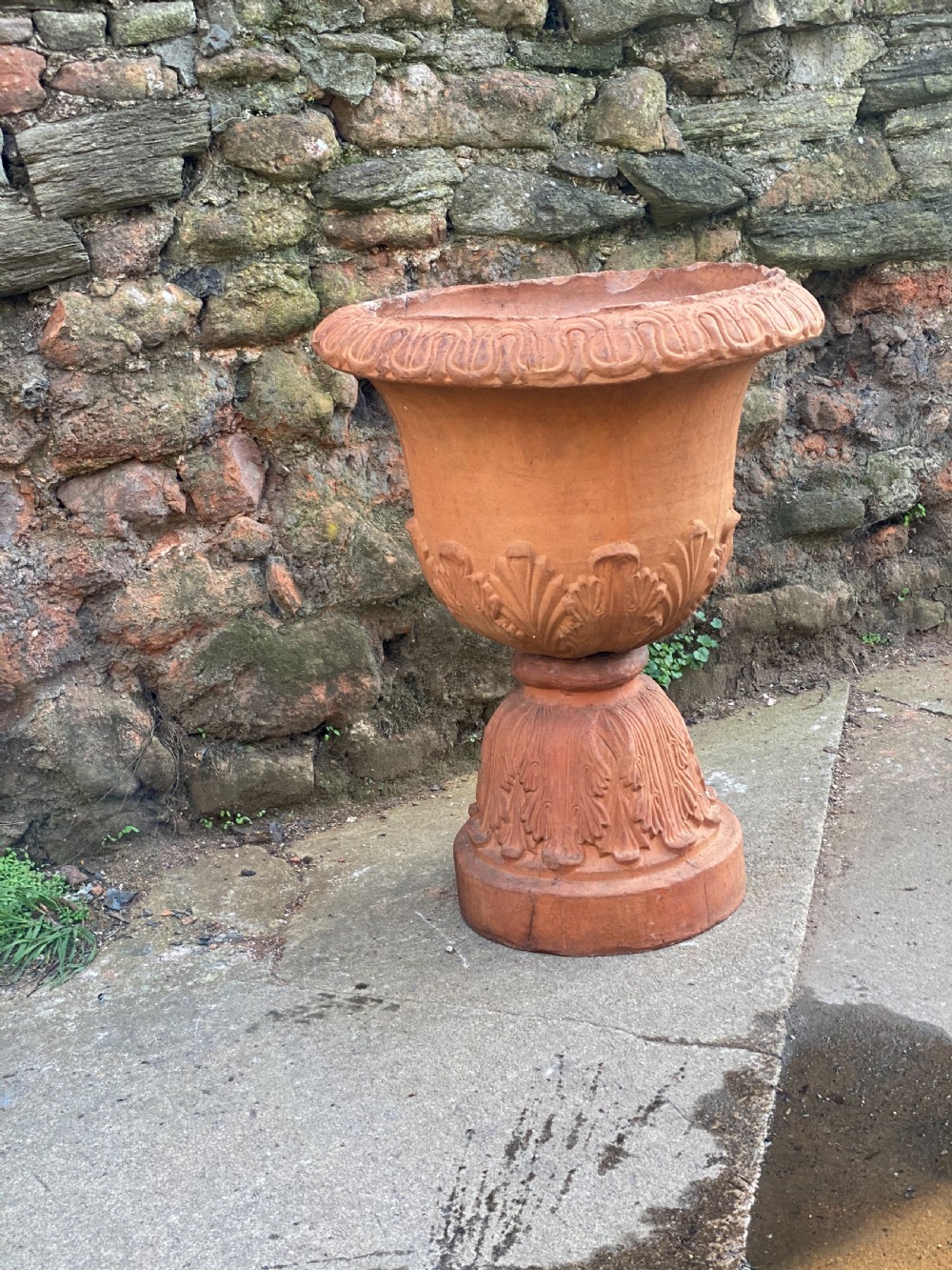 C19th Large terracotta urn  View V