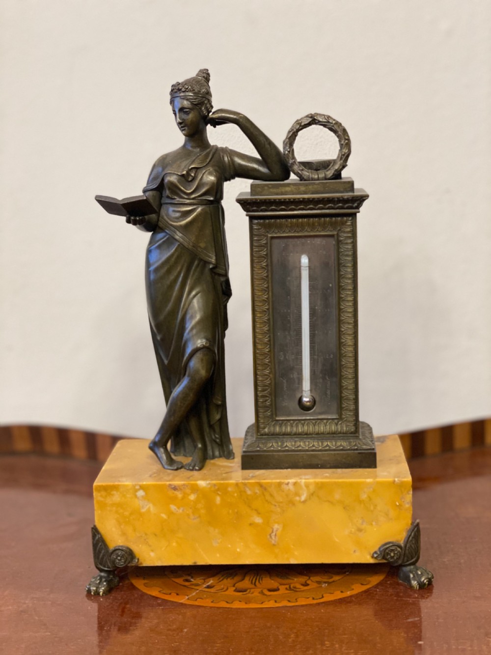 French bronze thermometer 