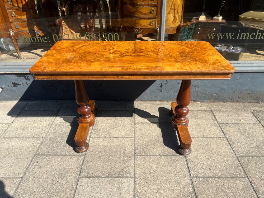 Figured Walnut table writing  View II