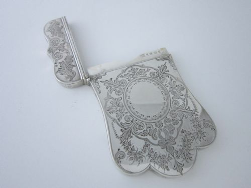 ANTIQUE VICTORIAN STERLING SILVER VISITING CARD CASE - ADDITIONAL PHOTO 1