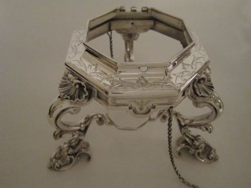 ANTIQUE VICTORIAN SILVER KETTLE ON STAND - ADDITIONAL PHOTO 6
