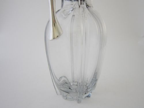 VICTORIAN SILVER AND GLASS CLARET JUGS - ADDITIONAL PHOTO 4