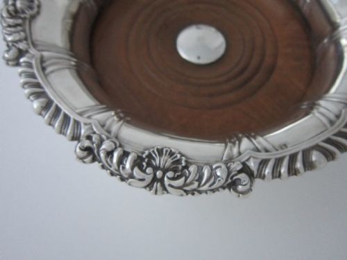 ANTIQUE VICTORIAN STERLING SILVER WINE COASTERS - ADDITIONAL PHOTO 3