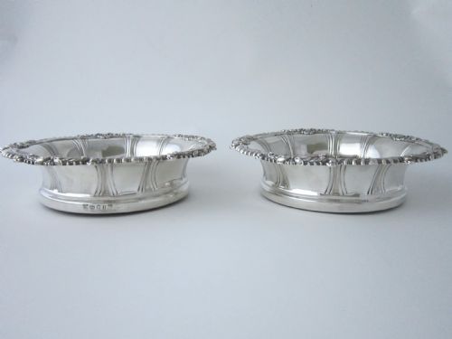 ANTIQUE VICTORIAN STERLING SILVER WINE COASTERS - ADDITIONAL PHOTO 4