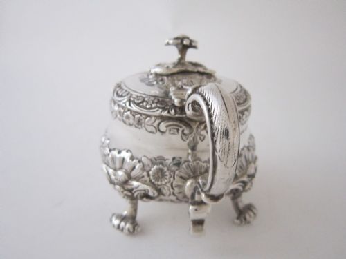 ANTIQUE GEORGE IV STERLING SILVER MUSTARD POT - ADDITIONAL PHOTO 1