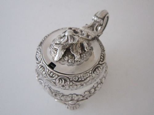 ANTIQUE GEORGE IV STERLING SILVER MUSTARD POT - ADDITIONAL PHOTO 5