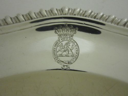 ANTIQUE GEORGE III STERLING SILVER DINNER PLATES - ADDITIONAL PHOTO 3