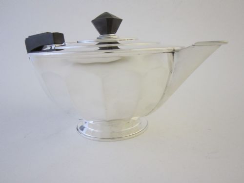 ART DECO GEORGE V STERLING SILVER TEA SET - ADDITIONAL PHOTO 2