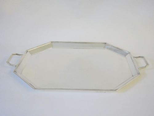 ART DECO GEORGE V STERLING SILVER TEA SET ON TRAY - ADDITIONAL PHOTO 2