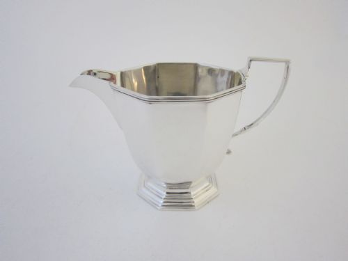 ART DECO GEORGE V STERLING SILVER TEA SET ON TRAY - ADDITIONAL PHOTO 10