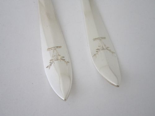 SCOTTISH ANTIQUE STERLING SILVER FISH KNIVES AND FORKS - ADDITIONAL PHOTO 8