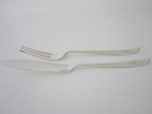 SCOTTISH ANTIQUE STERLING SILVER FISH KNIVES AND FORKS - ADDITIONAL PHOTO 11