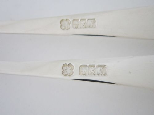 SCOTTISH ANTIQUE STERLING SILVER FISH KNIVES AND FORKS - ADDITIONAL PHOTO 12