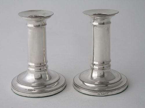 antique victorian sterling silver camdlesticks - CATEGORY: ANTIQUE SILVER - DATED VICTORIAN