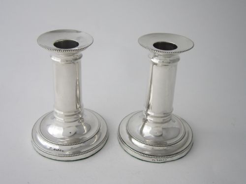 ANTIQUE VICTORIAN STERLING SILVER CAMDLESTICKS - ADDITIONAL PHOTO 1