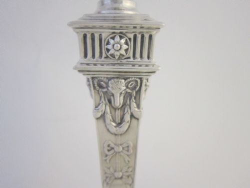 ANTIQUE VICTORIAN STERLING SILVER CANDLESTICKS - ADDITIONAL PHOTO 2