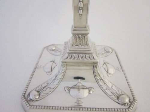 ANTIQUE VICTORIAN STERLING SILVER CANDLESTICKS - ADDITIONAL PHOTO 3