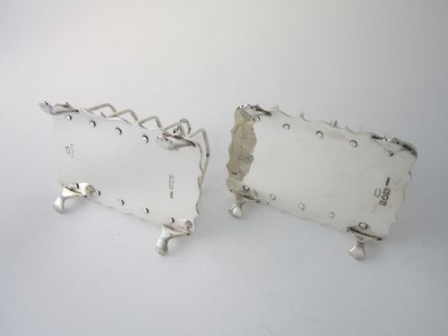ASPREY ANTIQUE GEORGE V STERLING SILVER TOAST RACKS - ADDITIONAL PHOTO 4