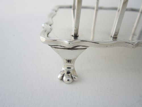 ASPREY ANTIQUE GEORGE V STERLING SILVER TOAST RACKS - ADDITIONAL PHOTO 5