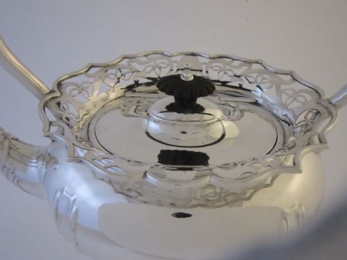 ANTIQUE GEORGE V STERLING SILVER 5 PIECE TEA SET ON TRAY - ADDITIONAL PHOTO 5