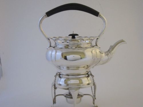 ANTIQUE GEORGE V STERLING SILVER 5 PIECE TEA SET ON TRAY - ADDITIONAL PHOTO 7